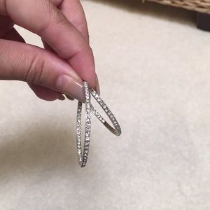 Chloe and Isabel cz like hoop earrings